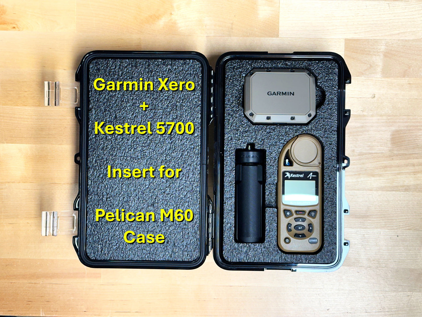 Garmin Xero C1 Pro + Kestrel 5700 - Case Insert